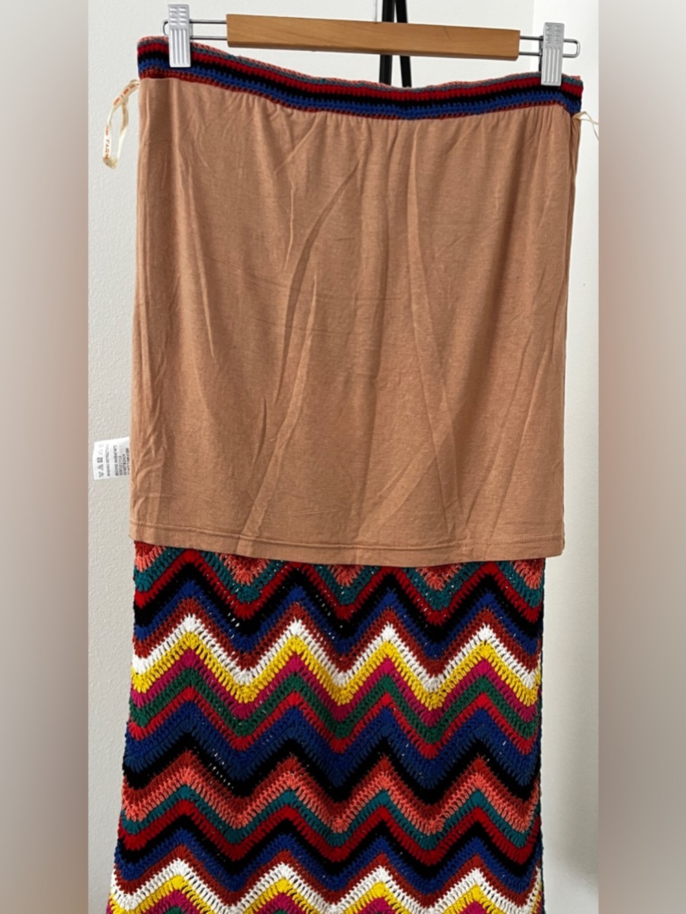 FARM Rio Multicolor Crochet Zigzag Midi Skirt - Picture 14 of 16